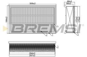 BREMSI FA2178 - AIR FILTER AUDI