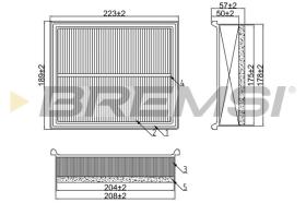 BREMSI FA2179 - AIR FILTER OPEL