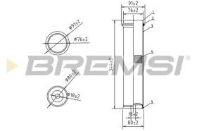 BREMSI FA2186 - AIR FILTER MERCEDES-BENZ