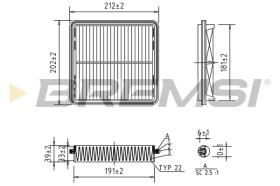 BREMSI FA2238 - AIR FILTER DAEWOO