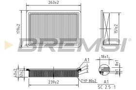 BREMSI FA2290 - AIR FILTER HYUNDAI