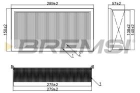 BREMSI FA2292 - AIR FILTER BMW, ALPINA