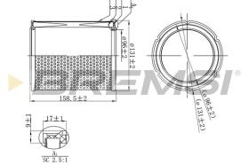 BREMSI FA2295 - AIR FILTER FIAT, PEUGEOT, CITROEN