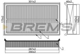 BREMSI FA2297 - AIR FILTER SAAB