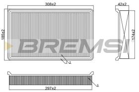 BREMSI FA2313 - AIR FILTER PORSCHE