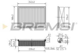 BREMSI FA2314 - AIR FILTER OPEL