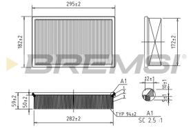 BREMSI FA2319 - AIR FILTER BMW, WIESMANN, ROLLS-ROYCE