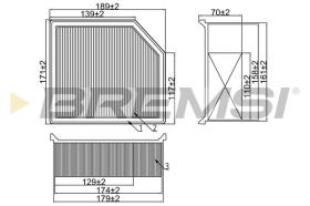 BREMSI FA2321 - AIR FILTER PEUGEOT, CITROEN