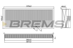 BREMSI FA2323 - AIR FILTER JAGUAR