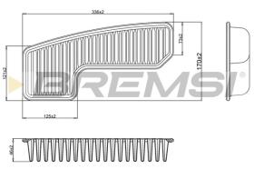 BREMSI FA2326 - AIR FILTER TOYOTA, LEXUS