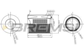 BREMSI FA2328 - AIR FILTER TOYOTA, ISUZU, LEXUS