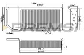 BREMSI FA2329 - AIR FILTER PEUGEOT, CITROEN