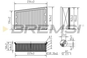 BREMSI FA2338 - AIR FILTER RENAULT