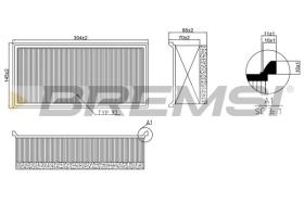 BREMSI FA2340 - AIR FILTER TOYOTA