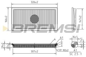 BREMSI FA2342 - AIR FILTER JEEP