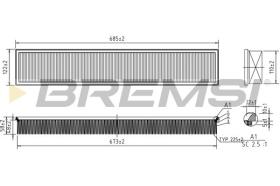 BREMSI FA2343 - AIR FILTER PORSCHE