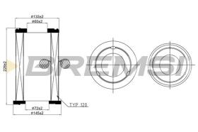 BREMSI FA2346 - AIR FILTER NISSAN