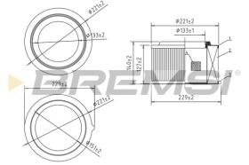 BREMSI FA2347 - AIR FILTER FORD