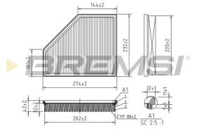 BREMSI FA2395 - AIR FILTER BMW