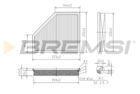 BREMSI FA2396 - AIR FILTER BMW