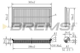 BREMSI FA2398 - AIR FILTER FIAT