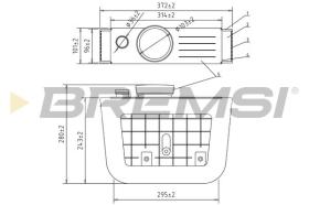 BREMSI FA2400 - AIR FILTER VW