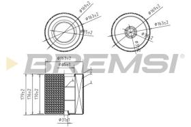 BREMSI FA2402 - AIR FILTER AUDI