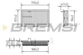 BREMSI FA2412 - AIR FILTER AIXAM