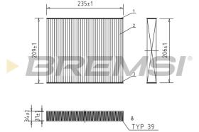 BREMSI FC0069 - CABIN FILTER FORD, VOLVO