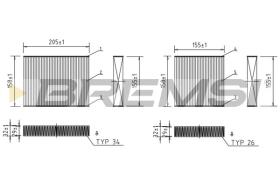 BREMSI FC0070 - CABIN FILTER PEUGEOT, CITROEN, DS