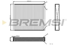 BREMSI FC0073 - CABIN FILTER OPEL, CHEVROLET, SAAB