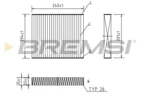 BREMSI FC0073A - CABIN FILTER OPEL, CHEVROLET, SAAB