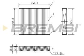 BREMSI FC0073C - CABIN FILTER OPEL, CHEVROLET, SAAB