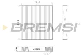 BREMSI FC0075C - CABIN FILTER TOYOTA, DAIHATSU, SUBARU