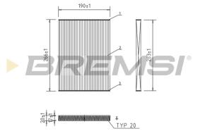 BREMSI FC0076A - CABIN FILTER NISSAN