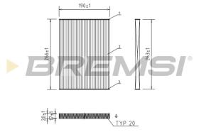 BREMSI FC0076C - CABIN FILTER NISSAN, SUZUKI