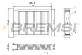 BREMSI FC0077 - CABIN FILTER PEUGEOT, CITROEN, TOYOTA