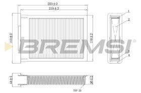 BREMSI FC0077C - CABIN FILTER PEUGEOT, CITROEN, TOYOTA