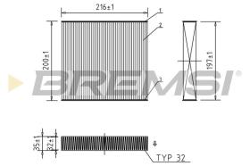 BREMSI FC0078 - CABIN FILTER RENAULT, NISSAN, LADA