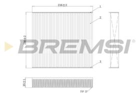 BREMSI FC0078C - CABIN FILTER RENAULT, NISSAN, LADA