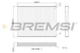 BREMSI FC0081 - CABIN FILTER FORD