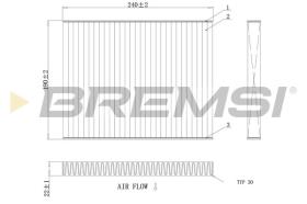 BREMSI FC0081A - CABIN FILTER FORD