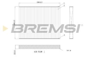 BREMSI FC0081C - CABIN FILTER FORD