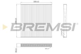 BREMSI FC0082 - CABIN FILTER FIAT, PEUGEOT, CITROEN