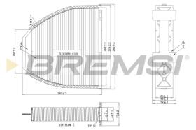 BREMSI FC0083A - CABIN FILTER MERCEDES-BENZ