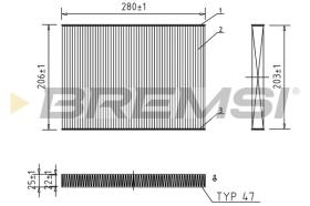 BREMSI FC0084 - CABIN FILTER VW, AUDI, SKODA, SEAT