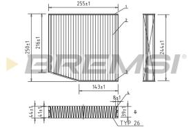 BREMSI FC0087 - CABIN FILTER MERCEDES-BENZ