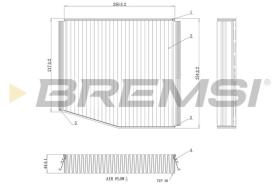 BREMSI FC0087C - CABIN FILTER MERCEDES-BENZ, INFINITI