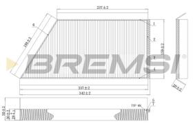 BREMSI FC0088 - CABIN FILTER PEUGEOT