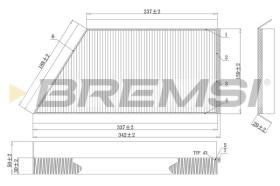 BREMSI FC0088C - CABIN FILTER PEUGEOT